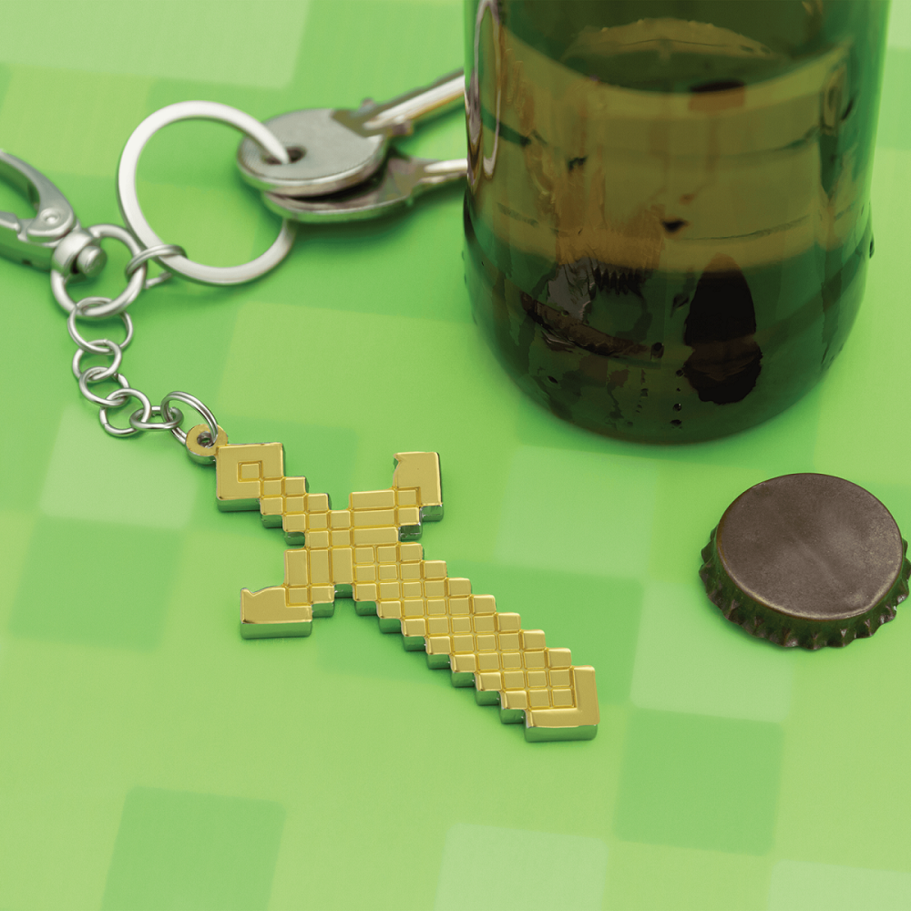Llavero Abrebotellas Espada Minecraft
