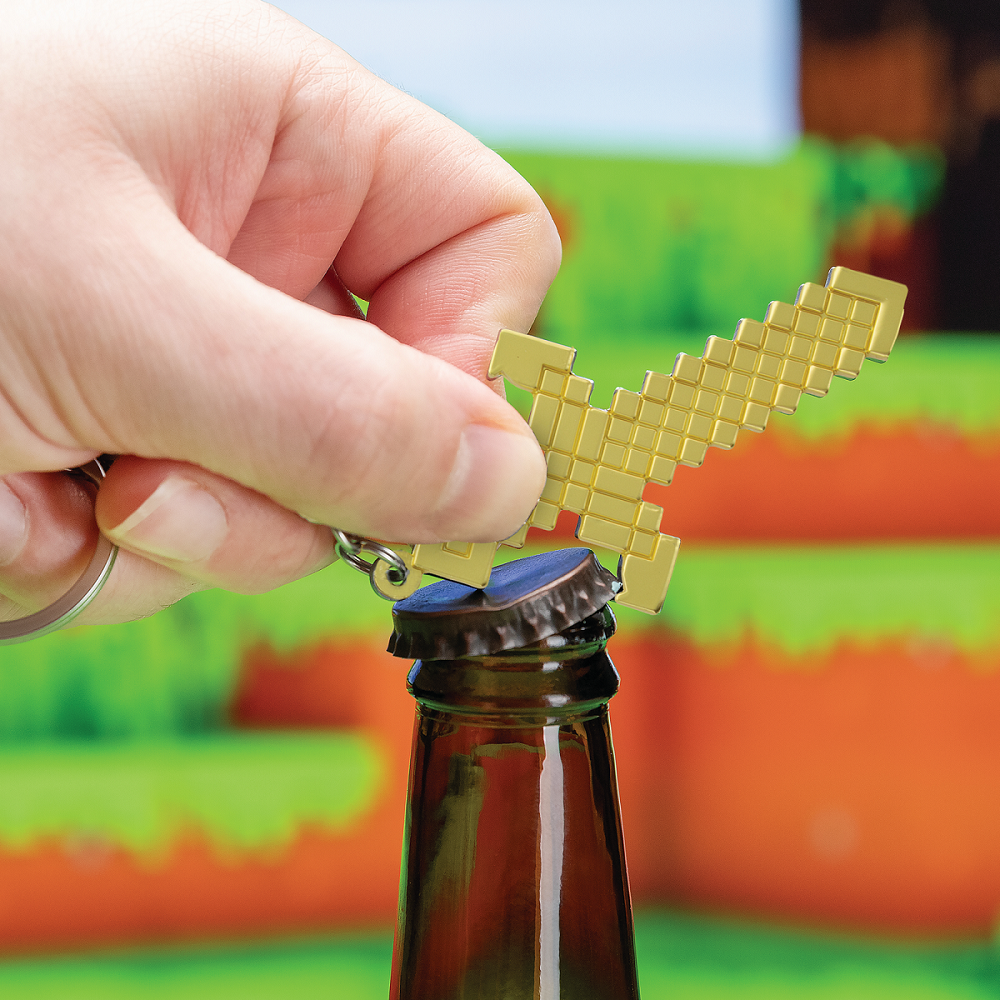 Llavero Abrebotellas Espada Minecraft