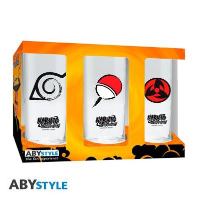 Pack 3 Vasos Naruto Shippuden Simbolos