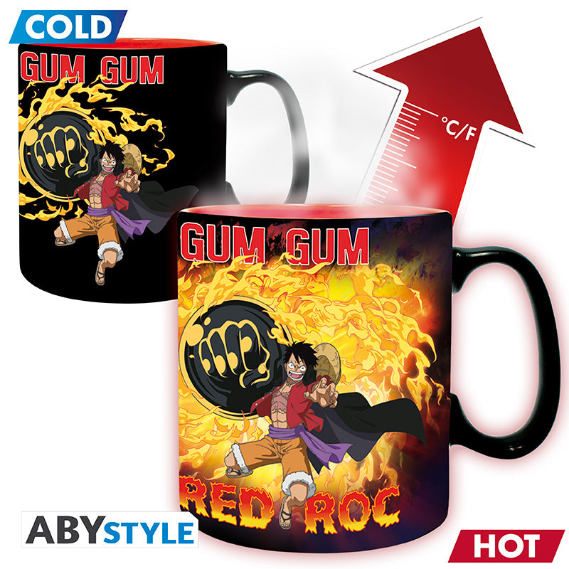 Taza One Piece Luffy VS Kaido Termosensible 460ml