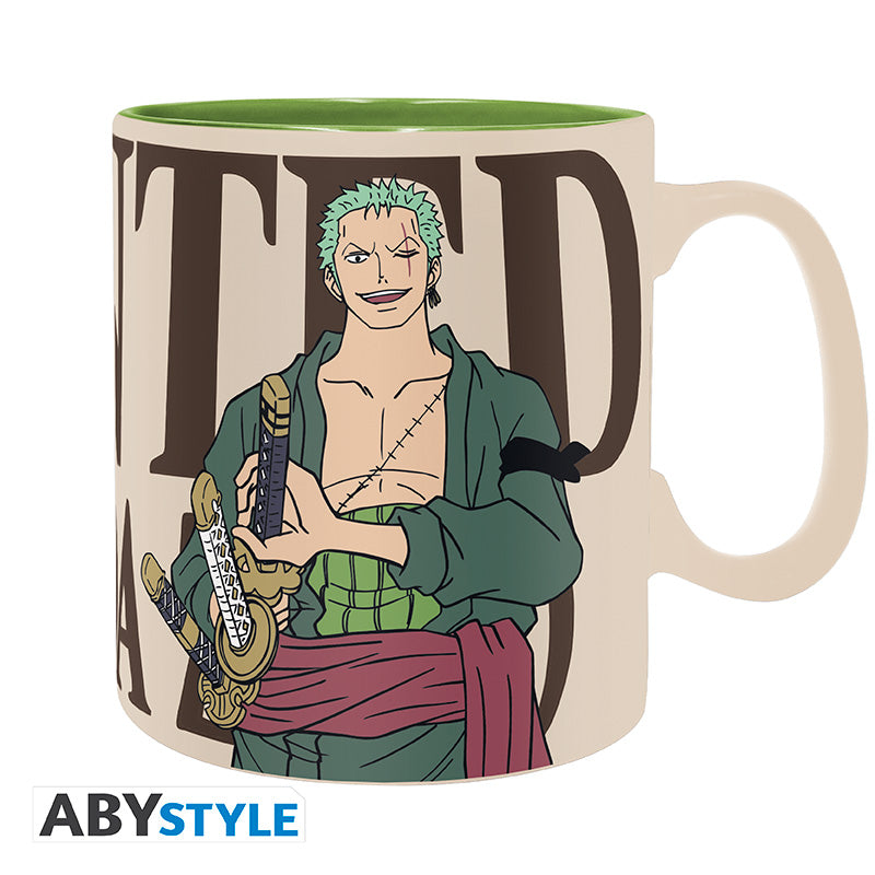 ONE PIECE - Mug - 460 ml - Zoro & Wanted - cardboard