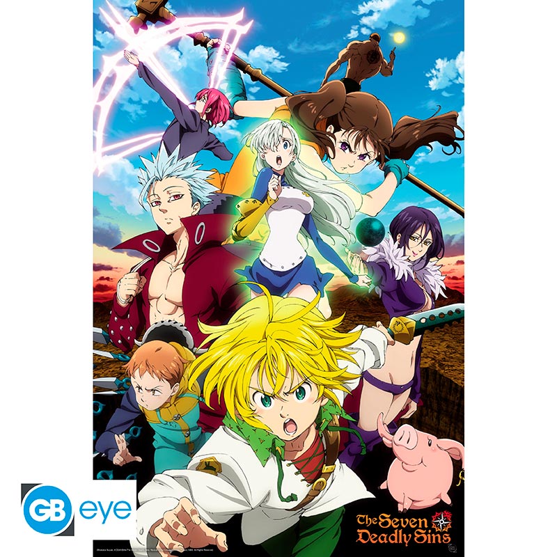 POSTER GRANDE 91.5X61 MELIODAS & SINS THE SEVEN DEADLY SINS: S3