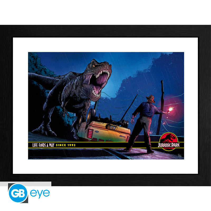 CUADRO ALAN GRANT VS TREX (30X40) JURASSIC PARK