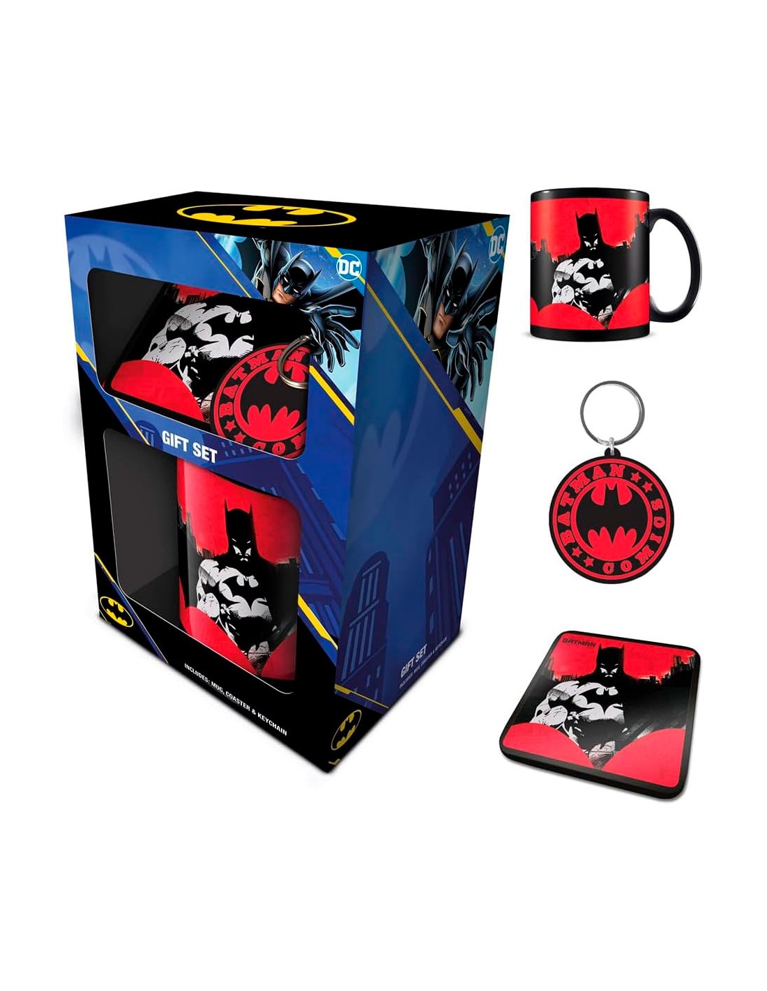 Set Batman Posavasos Llavero Taza