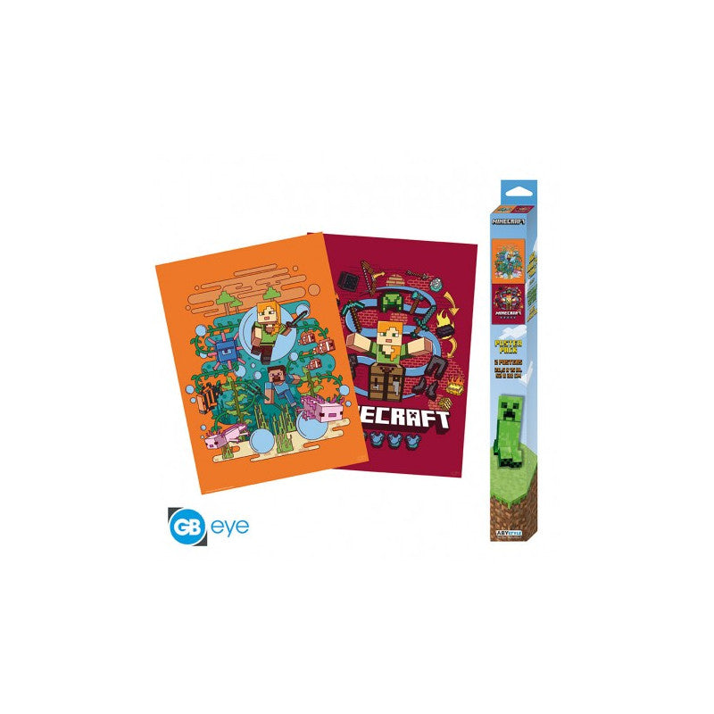 Set 2 Poster Minecraft 52cm x 38cm