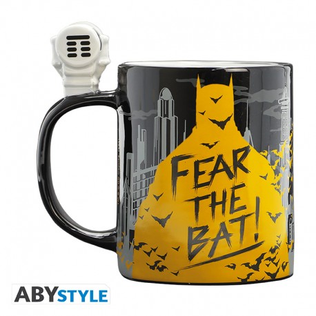 Taza 3D Batseñal Batman DC Cómics Cerámica 460 ml