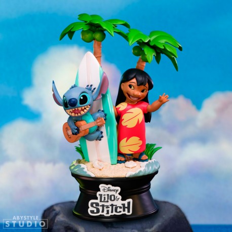 Figura Lilo & Stitch Con Tabla De Surf Disney 18 cm