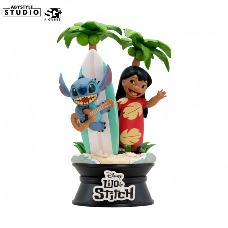 Figura Lilo & Stitch Con Tabla De Surf Disney 18 cm