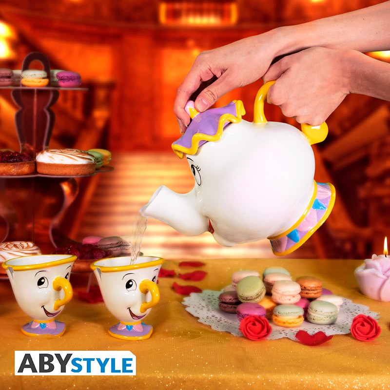 Mrs. Potts and Chip - Set de Tazas y Tetera 3D - Disney