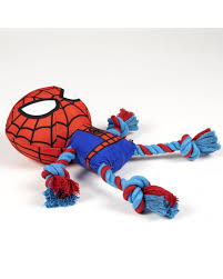 Cuerda dental para perros peluche Spiderman