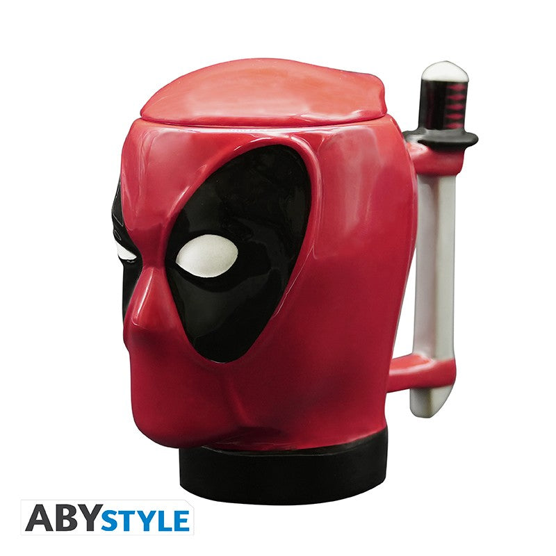 Taza 3D Cabeza Deadpool Marvel Cerámica 350 ml