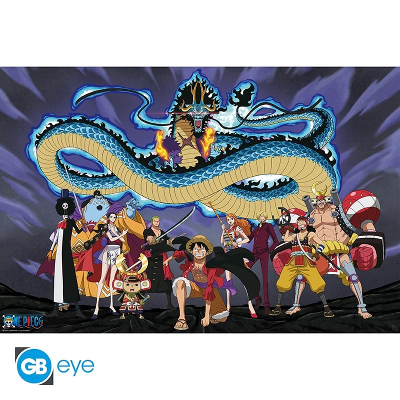 Poster La Tripulación vs Kaido One Piece 91.5x61cm