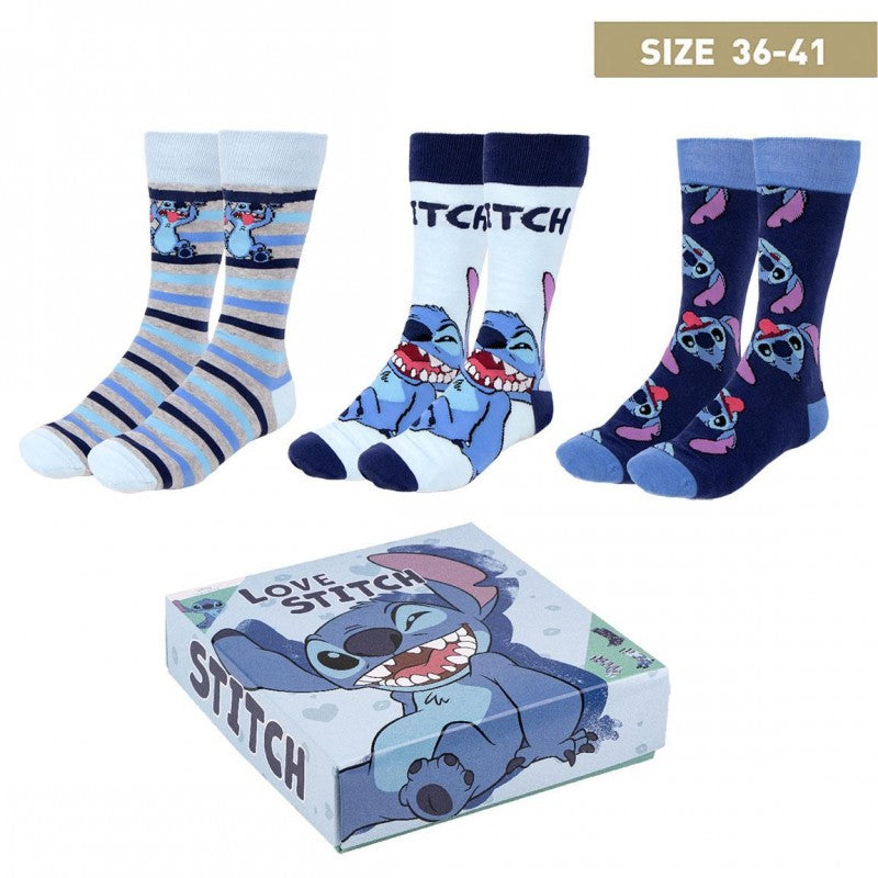 Pack Calcetines Stitch 3 Piezas