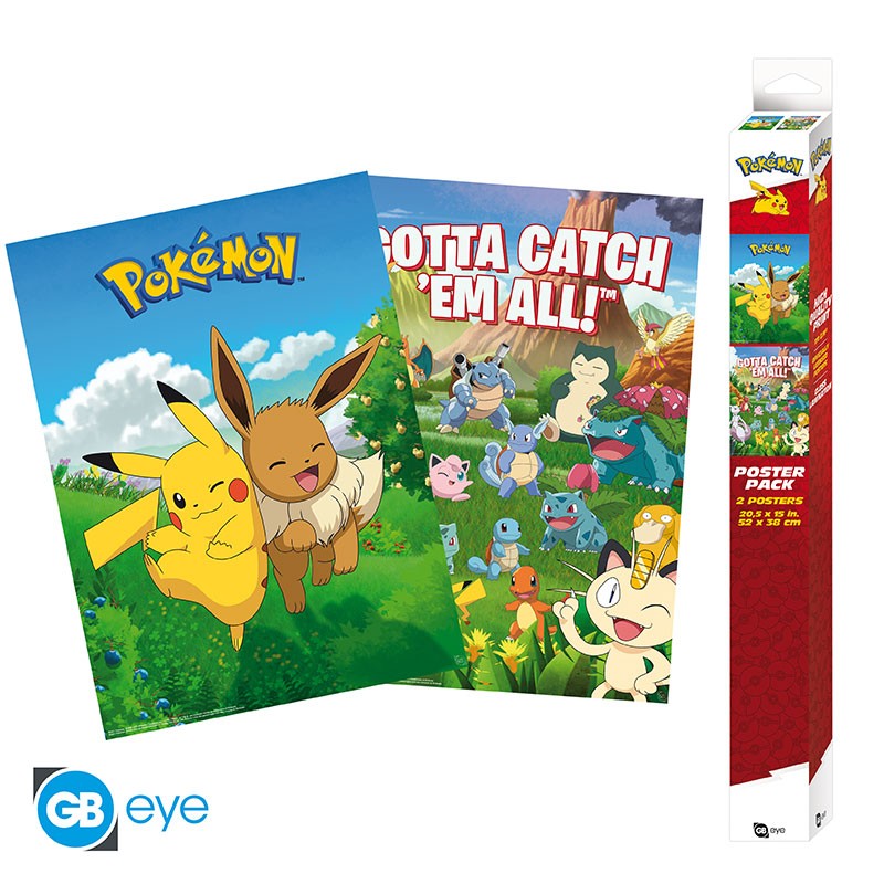 SET 2 POSTERS POKEMON AMBIENTES