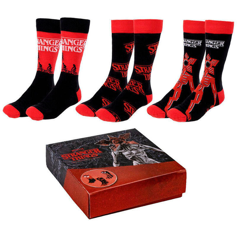 Pack Calcetines 3 Piezas Stranger Things (Talla 35-41)