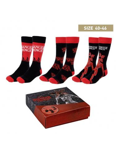 Pack Calcetines 3 Piezas Stranger Things (Talla 40-46)