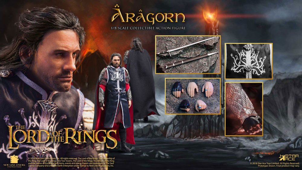 Figura Aragorn Señor De Los Anillos 20 Cm Articulada
