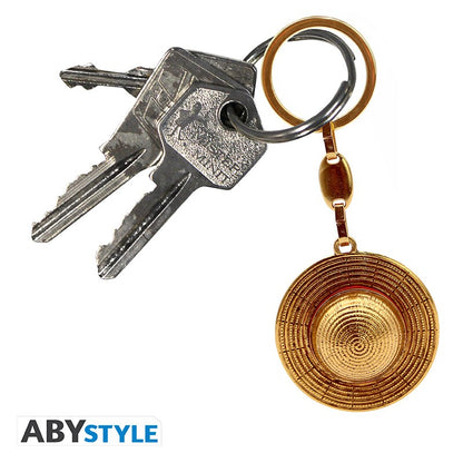 Llavero Metalico One Piece Sombrero de Paja