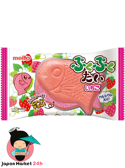 Carpa Taiyaki de Barquillo y Mousse de Fresa