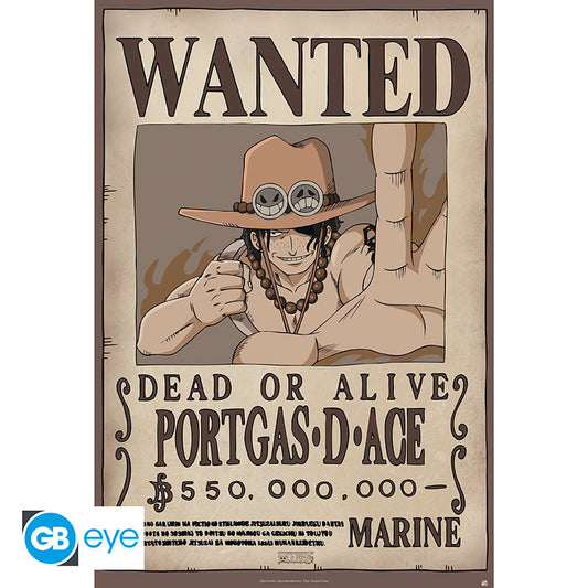 POSTER GRANDE 91.5X61 WANTED ACE ONE PIECE