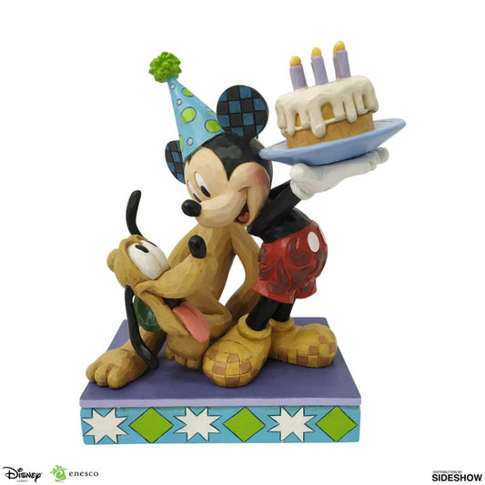 Figura Mickey Y Pluto Con Tarta Enesco