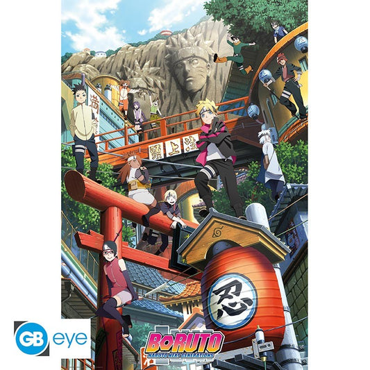 Poster Grupo de Konoha Boruto Naruto Next Generations