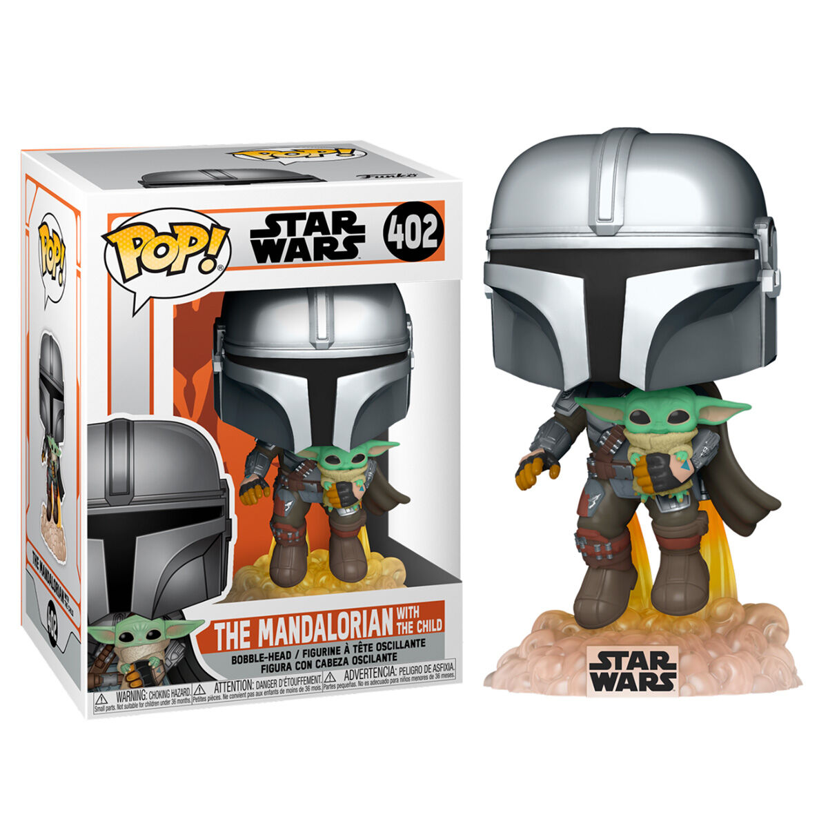 Funko POP! 402 Mandalorian con Baby Yoda Stars Wars