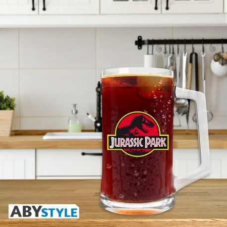 Jarra logo Jurassic Park de cristal