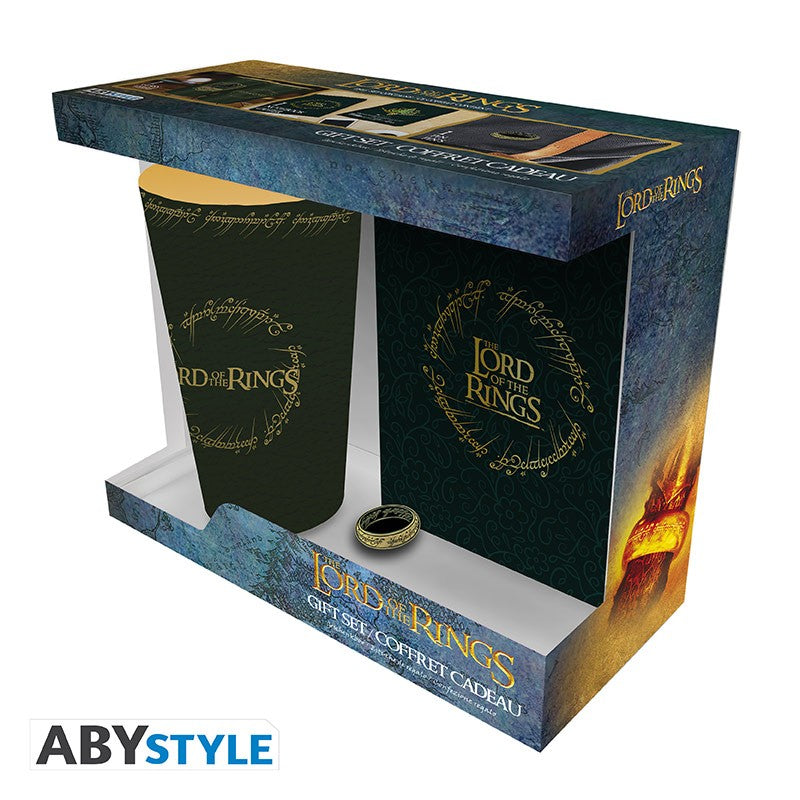 EL SEÑOR DE LOS ANILLOS - Pack cristal XXL + Pin's + libreta