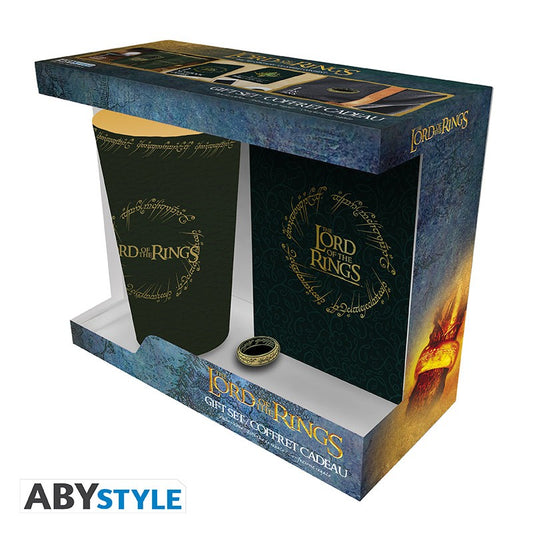 EL SEÑOR DE LOS ANILLOS - Pack cristal XXL + Pin's + libreta