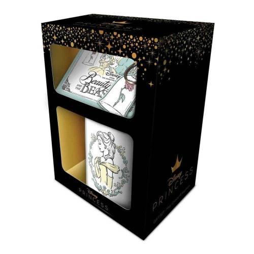 Set de Taza, Posavasos y Llavero La Bella y La Bestia