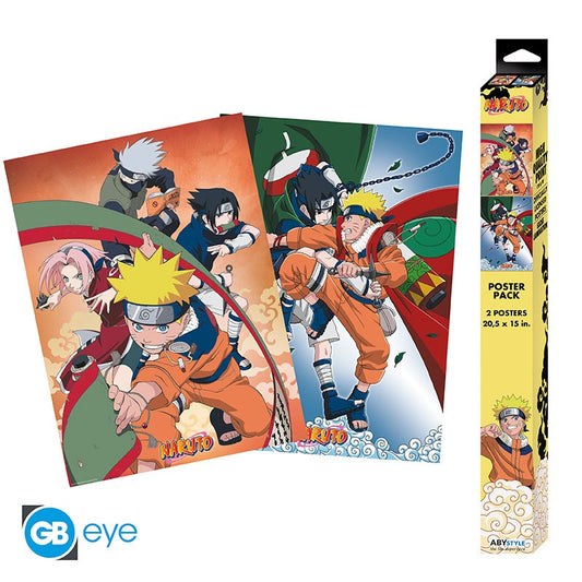 SET 2 CHIBI POSTERS NARUTO EQUIPO 7