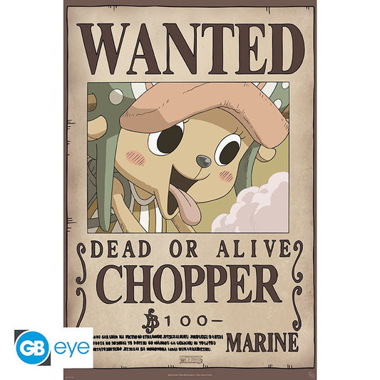 Poster Wanted Chopper New One Piece 91X61Cm