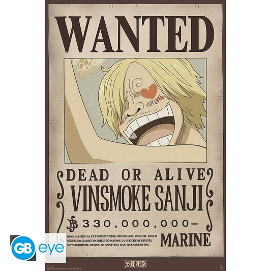 Poster Wanted Vinsmoke Sanji One Piece 91,5 x 61 cm