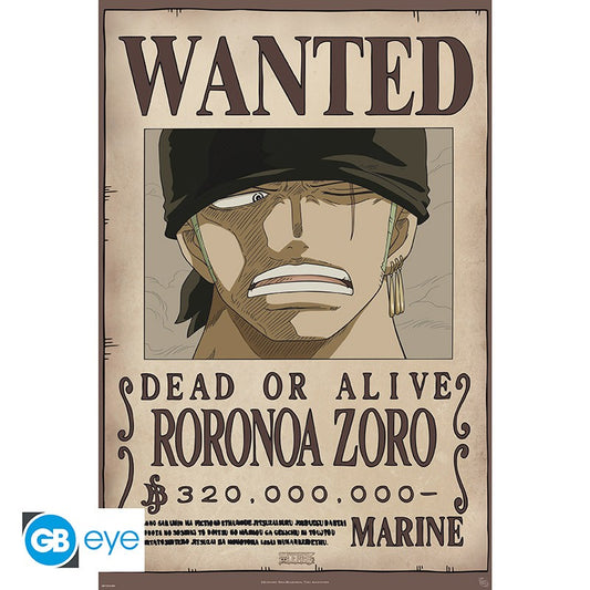ONE PIECE - POSTER "WANTED ZORO NEW" (91.5X61)