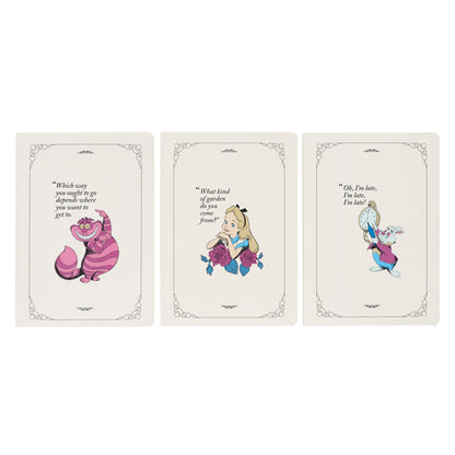 PACK 3 CUADERNOS A5 DISNEY ALICIA EN EL PAIS DE LAS MARAVILLAS