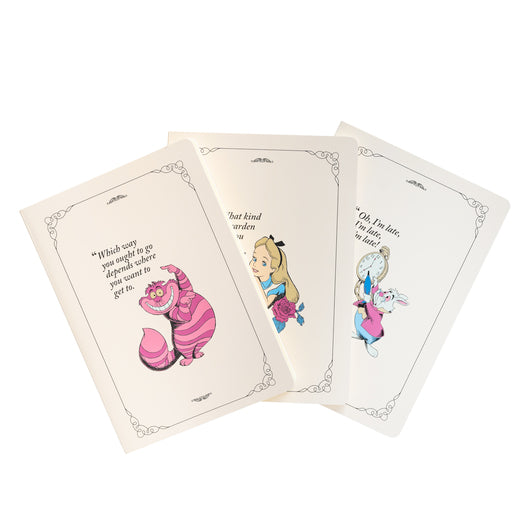 PACK 3 CUADERNOS A5 DISNEY ALICIA EN EL PAIS DE LAS MARAVILLAS
