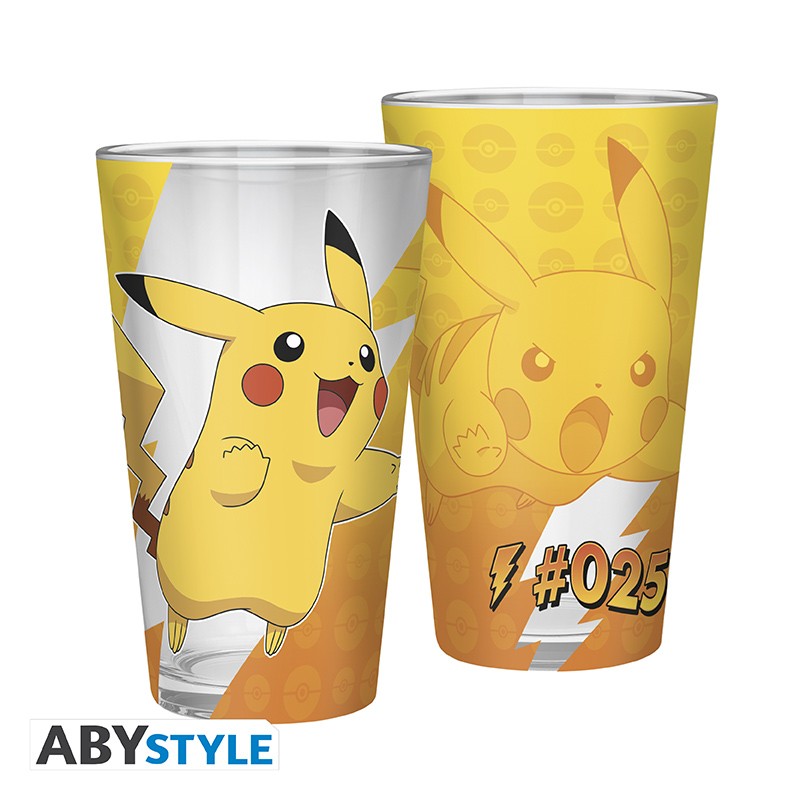 Vaso Pokemon Pikachu Foil Cristal 400 ml