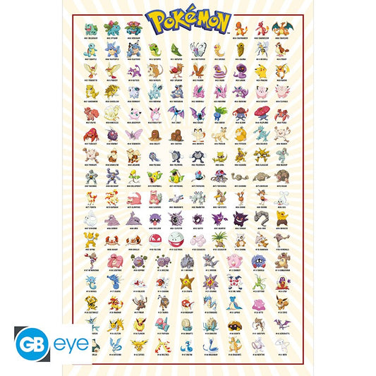 Poster Pokemon Kanto English 91X61 Cm