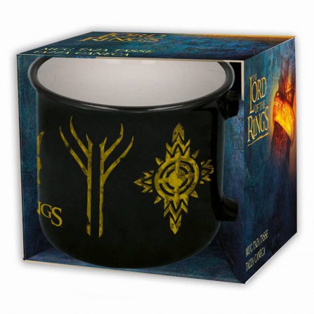 Taza Señor Anillos Negra Clásica