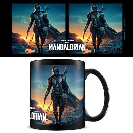Taza desayuno color The Mandalorian Atardecer