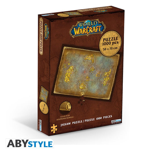 Puzzle Azeroth'S Map World Of Warcraft 1000 Piezas