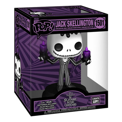 Funko Pop Super Jack Skellington 1501 Pesadilla Antes de Navidad con luz