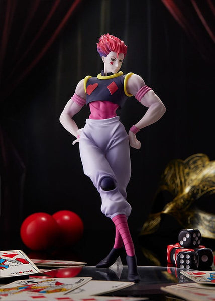 Pinloo Hisoka Figura - 11 cm PVC Anime Hisoka Sentado Figurita Dibujos Animados Personaje Estatua Escritorio Ornamento Regalos Coleccionables para fans